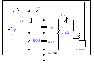 Geomagnetic field detector-Circuit diagram