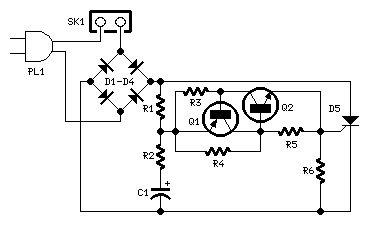 220 Volts Flashing Lamps-Circuit diagram