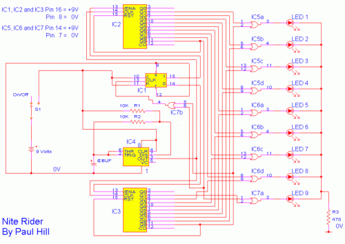 Nite Rider Lights-Circuit diagram