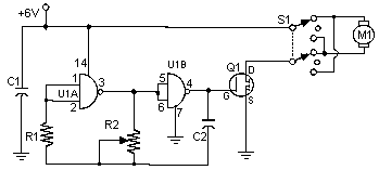 Pulse Width Modulation DC Motor Control-Circuit diagram