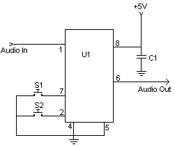 Simple Digital Volume Control-Schematic