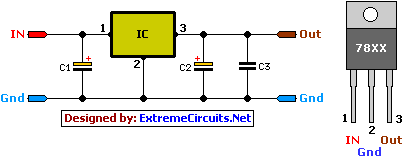 5V Regulated Power Supply Circuit Diagram-Circuit diagram