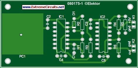 Simple Capacitive Touch Sensor-PCB layout