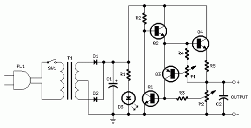 Variable DC Power Supply-Circuit diagram